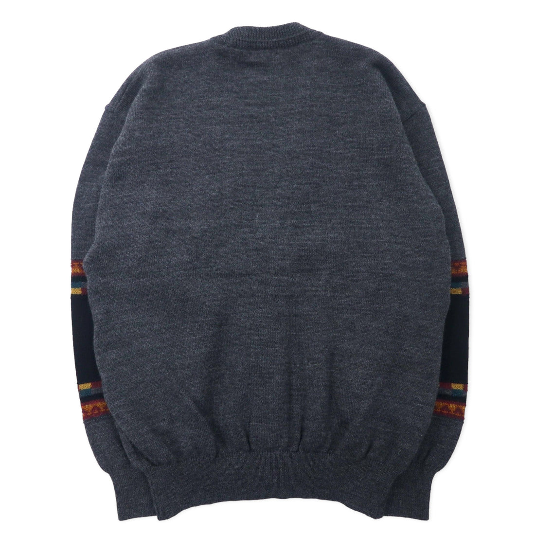 PARIS Retro Knit Cardigan M Gray Wool Made in Japan