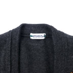 PARIS Retro Knit Cardigan M Gray Wool Made in Japan