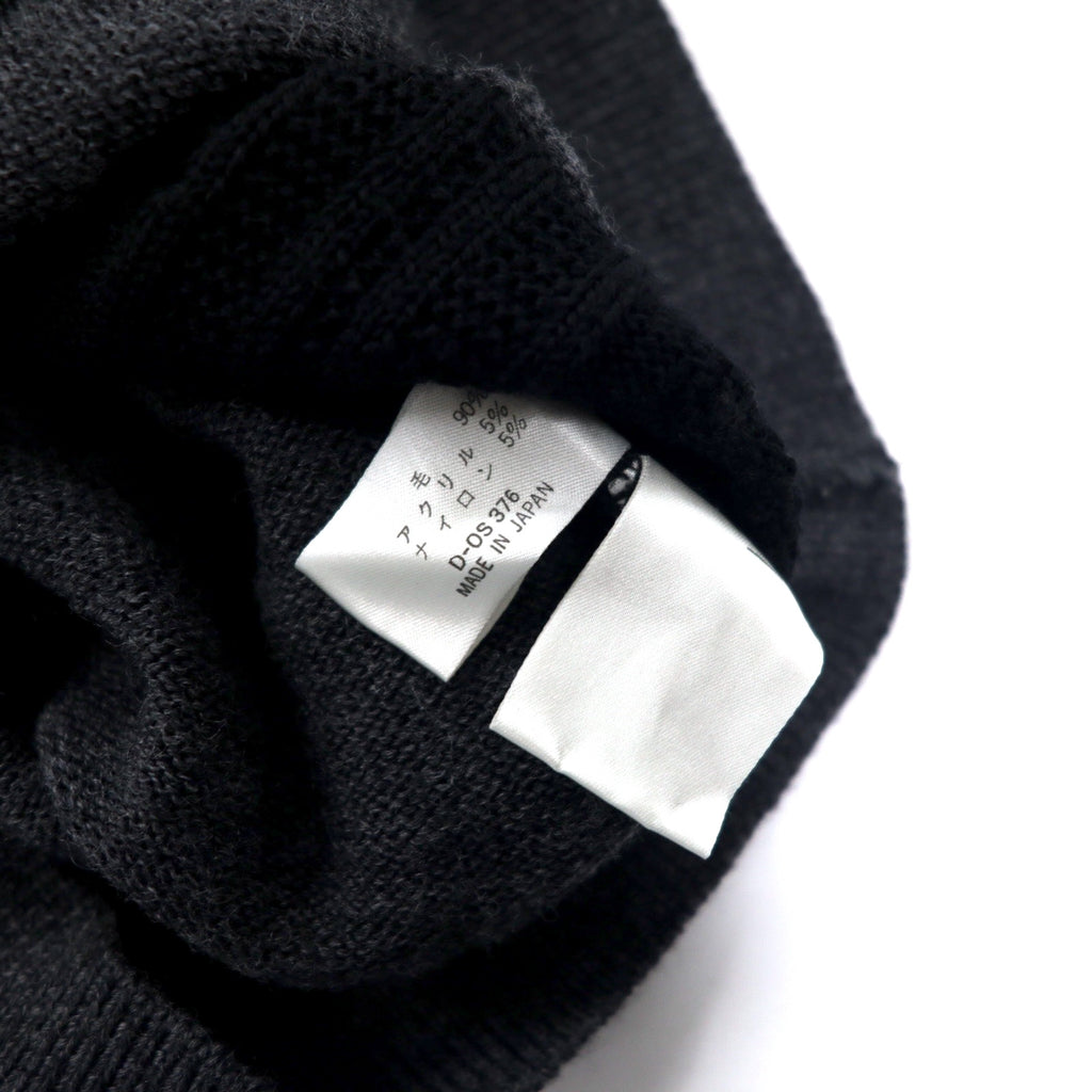 PARIS Retro Knit Cardigan M Gray Wool Made in Japan