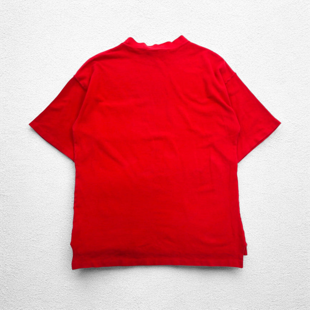IZOD LACOSTE 90年代 鹿の子 Tシャツ ポケTee L レッド 胸ポケット ワンポイントロゴ