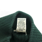 L.L.Bean Half-Button Cotton Knit Sweater, Size 2XL, Green, Ribbed Knit, FKQ7