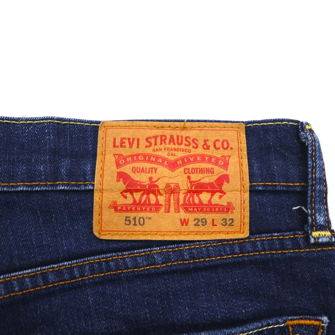 Levi's 510 Skinny Jeans, Stretch Denim Pants, Size M, Indigo Blue, Slim Fit, 05510-0485