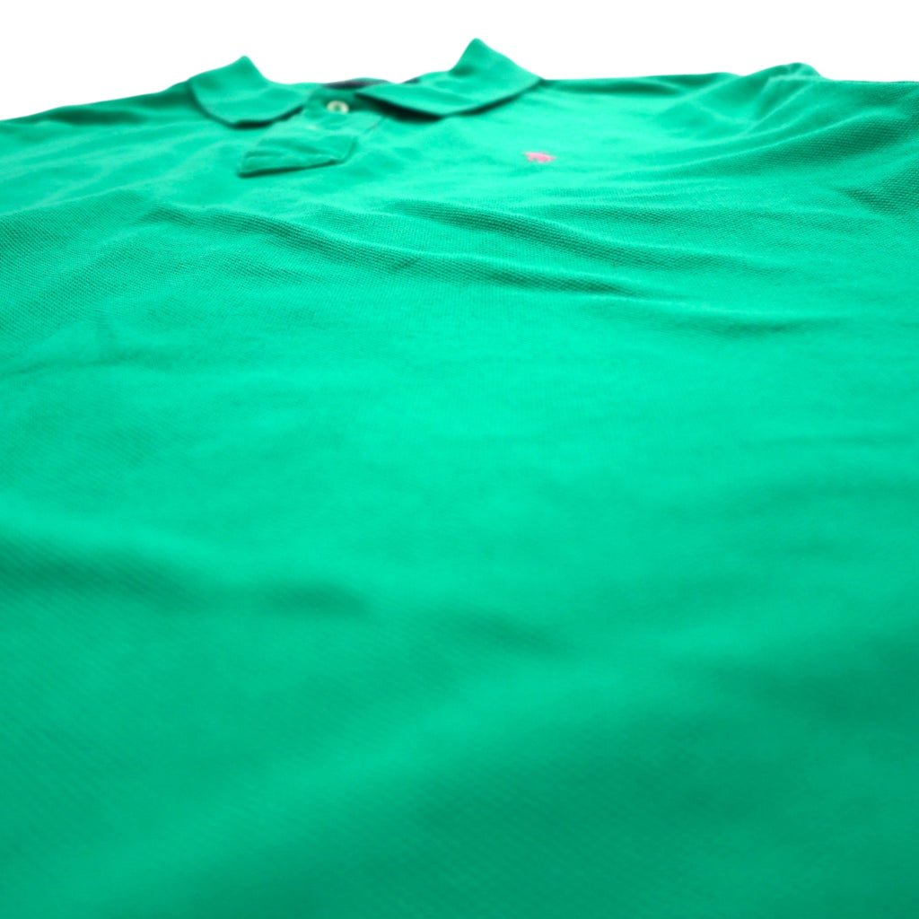 POLO RALPH LAUREN Polo shirt L Green Cotton Pique Small pony embroidery