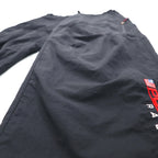 POLO SPORT ( RALPH LAUREN ) 90年代 ワイド ナイロン トラックパンツ ジャージ XL ブラック 裾ジップ スリット