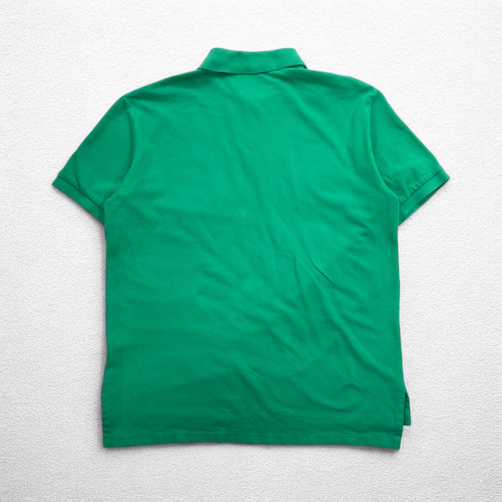 POLO RALPH LAUREN Polo shirt L Green Cotton Pique Small pony embroidery
