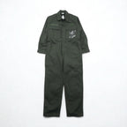 Vintage French Work Military Coveralls MAGECO 00年代 オールインワン ジャンプスーツ つなぎ L カーキ ダブルニー ミリタリー MAGECO 32/04 デッドストック 未使用品