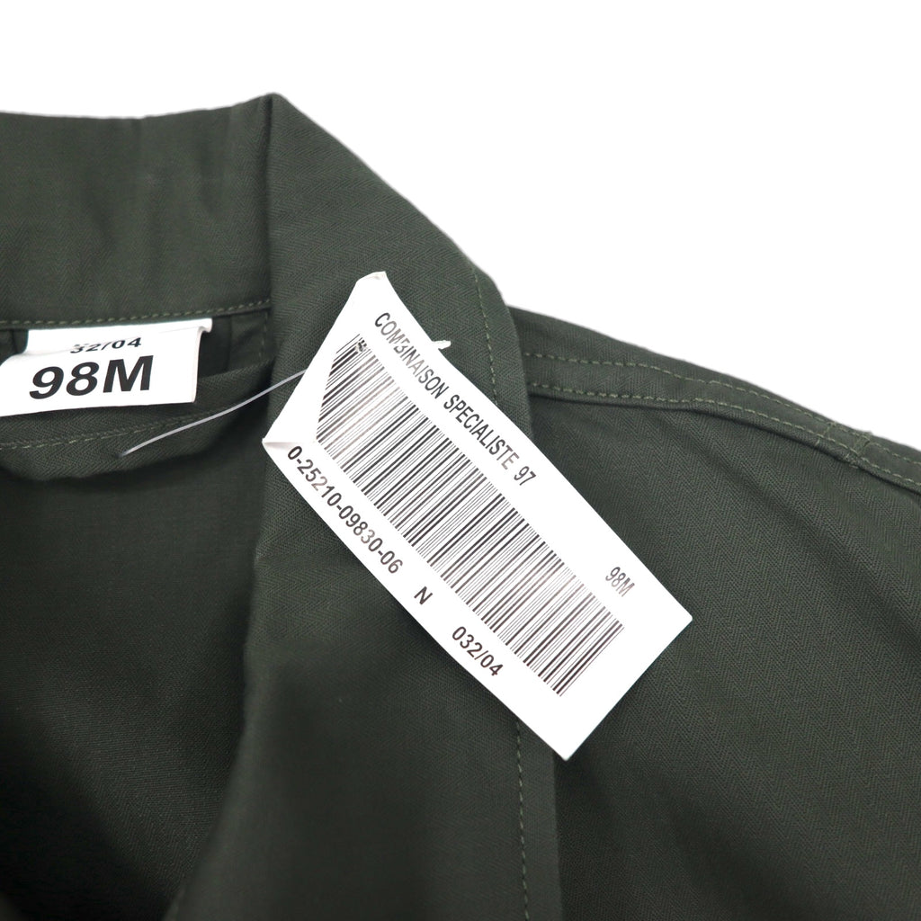 Vintage French Work Military Coveralls MAGECO 00年代 オールインワン ジャンプスーツ つなぎ L カーキ ダブルニー ミリタリー MAGECO 32/04 デッドストック 未使用品