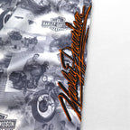 HARLEY DAVIDSON Amphibious All-Over Print Board Shorts Shorts XL Grey Nylon