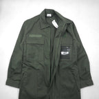 Vintage French Work Military Coveralls MAGECO 00年代 オールインワン ジャンプスーツ つなぎ L カーキ ダブルニー ミリタリー MAGECO 32/04 デッドストック 未使用品