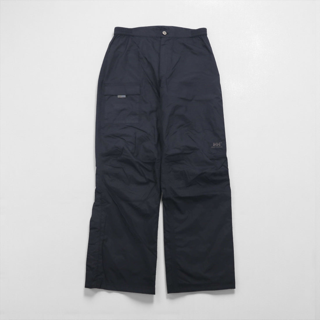 HELLY HANSEN Outdoor Rain Pants, Cargo L, Black, Waterproof, Zippered Hem, Slit, TECH WATERPLOOF NB 58482