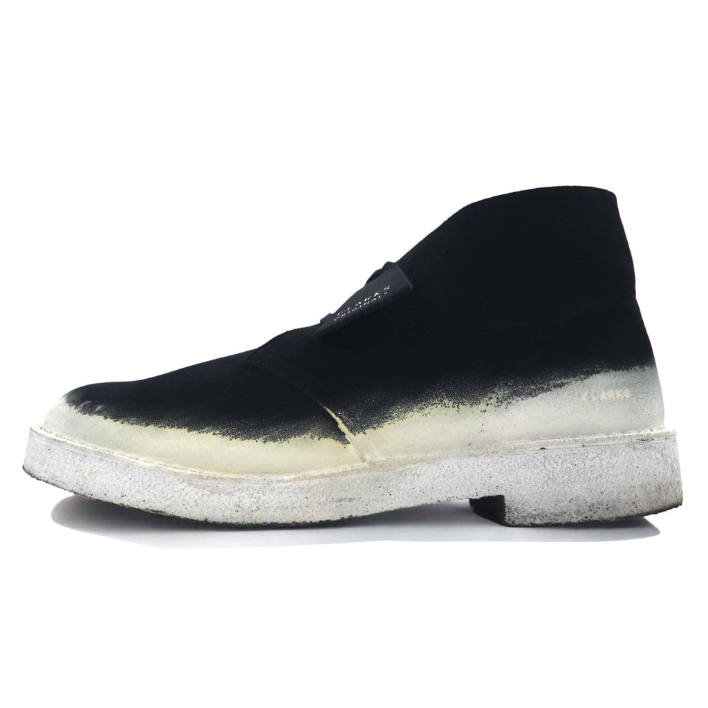 Clarks 70th Anniversary Model 221 Desert Boots Made in Portugal, 26.5cm, Black Suede Leather, Paint, Custom Design 22SP-I