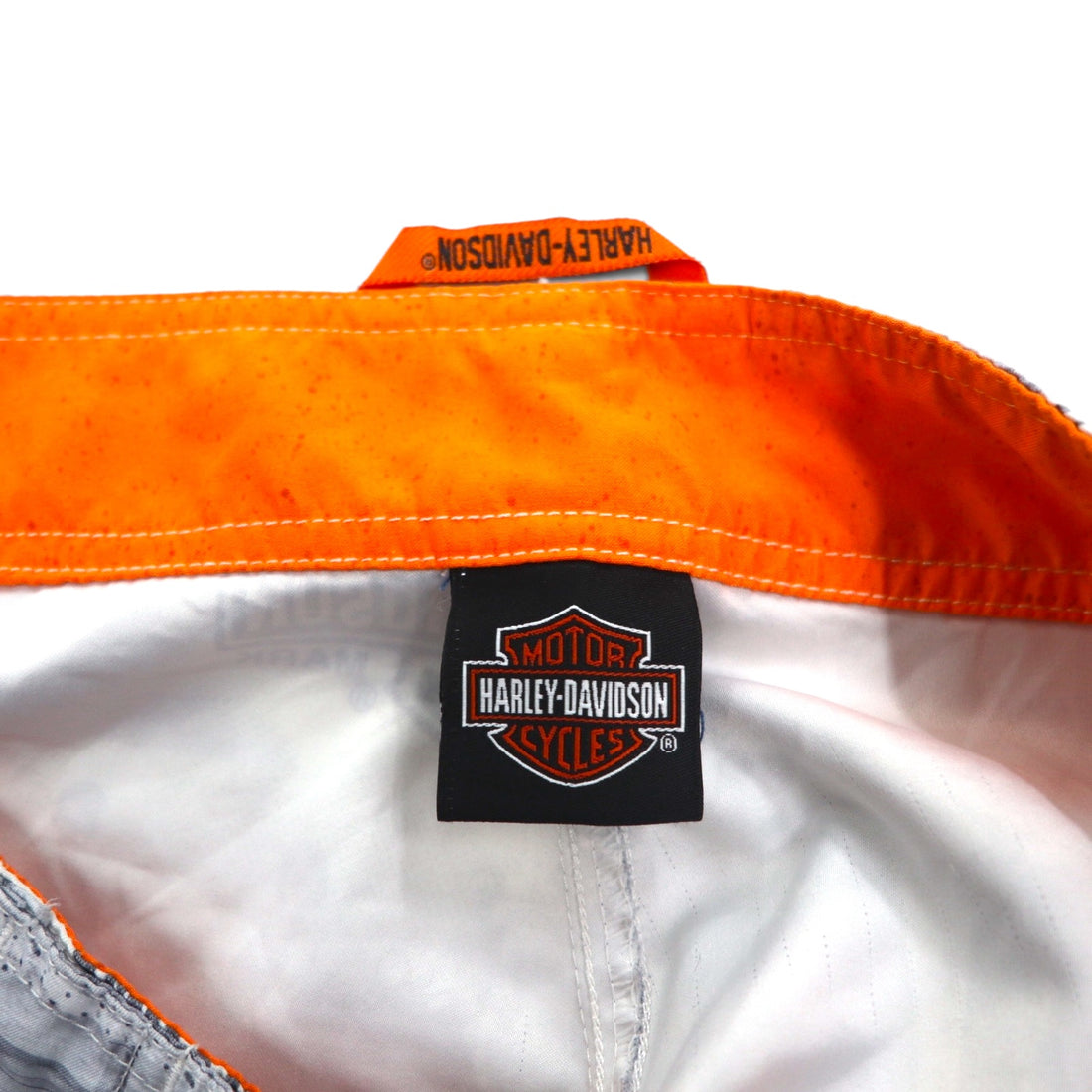 HARLEY DAVIDSON Amphibious All-Over Print Board Shorts Shorts XL Grey Nylon