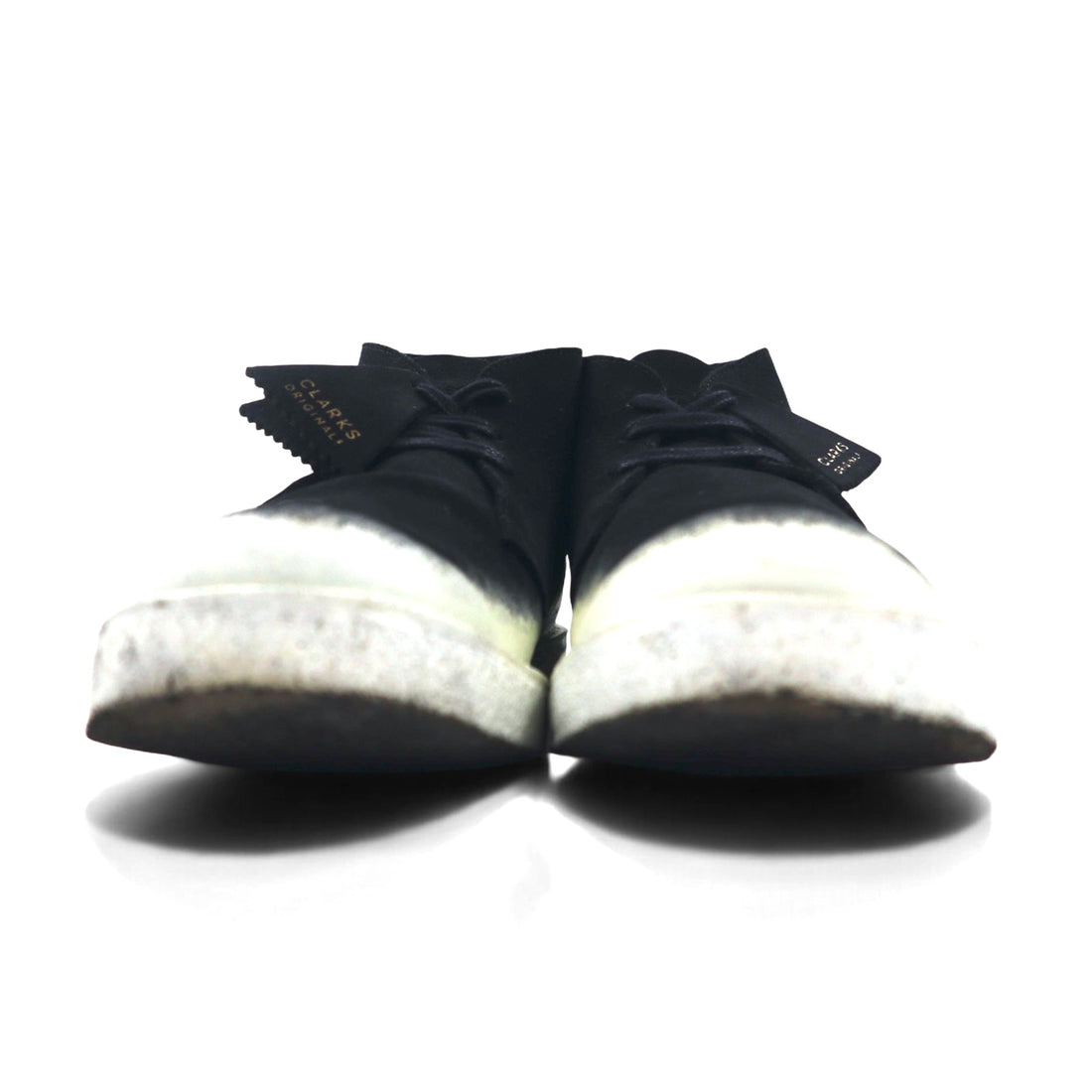 Clarks 70th Anniversary Model 221 Desert Boots Made in Portugal, 26.5cm, Black Suede Leather, Paint, Custom Design 22SP-I