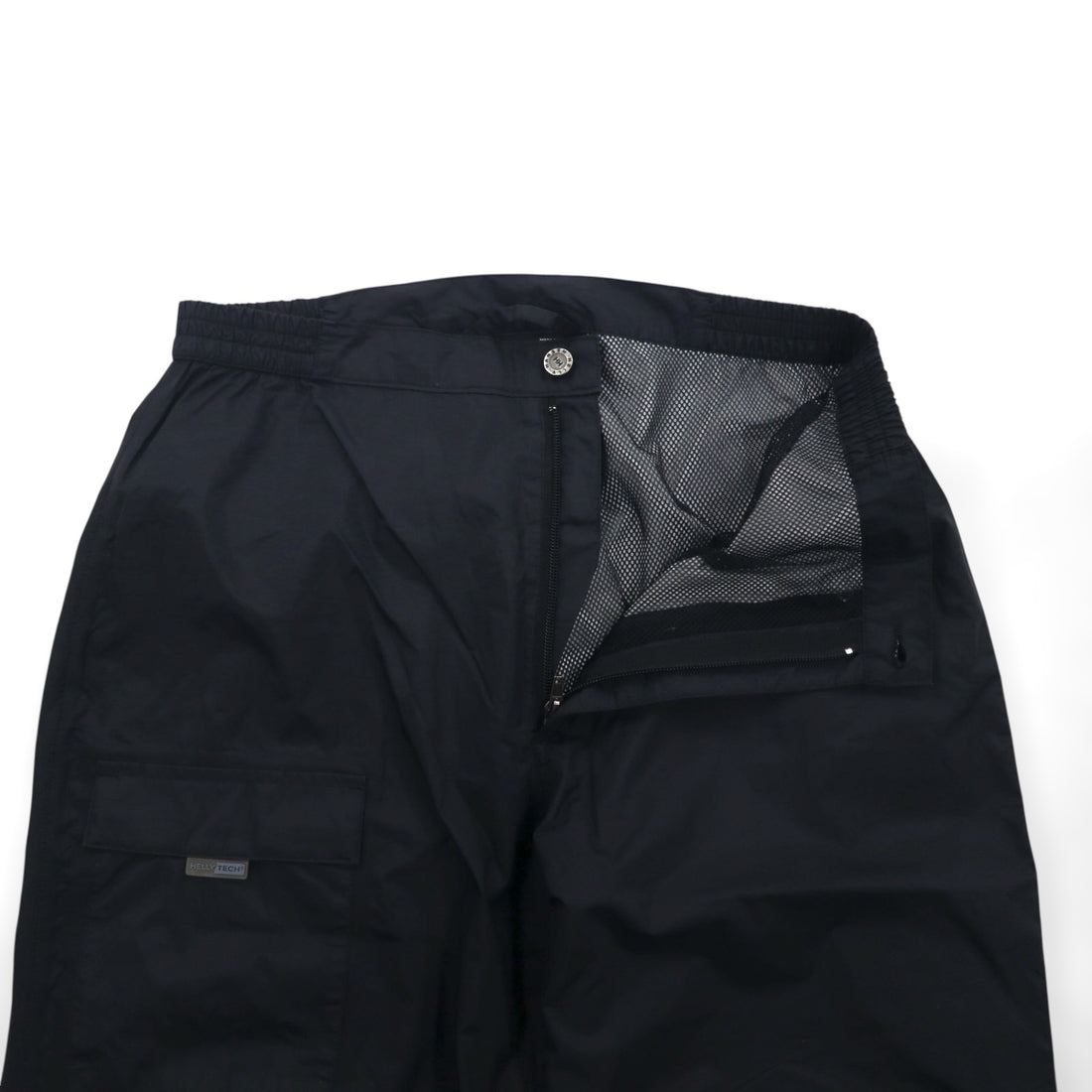 HELLY HANSEN Outdoor Rain Pants, Cargo L, Black, Waterproof, Zippered Hem, Slit, TECH WATERPLOOF NB 58482