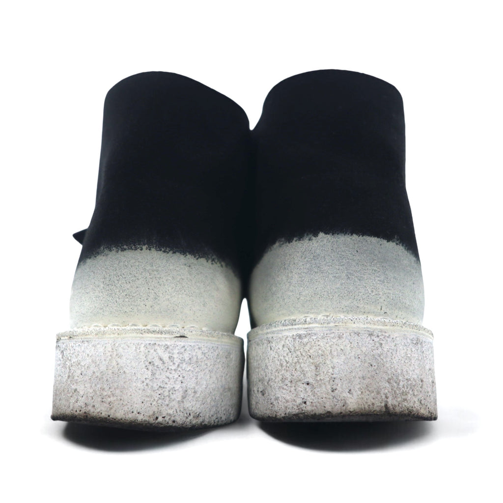Clarks 70th Anniversary Model 221 Desert Boots Made in Portugal, 26.5cm, Black Suede Leather, Paint, Custom Design 22SP-I