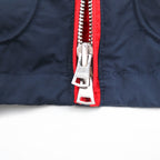 TOMMY HILFIGER Sailing Jacket Mountain Parka M Red Tricolor Double Zip Detachable Hood