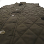 ORVIS キルティング ハンティング ベスト L カーキ 中綿 ダブルジップ 2SHT