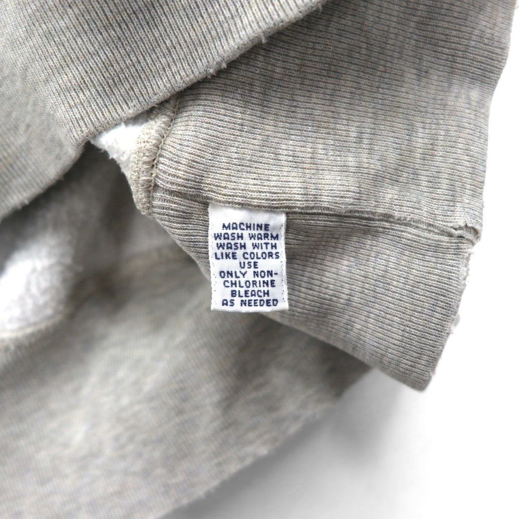 Polo by Ralph Lauren 90s Crew Neck Sweatshirt, XL, Gray Cotton with Small Pony Embroidery
