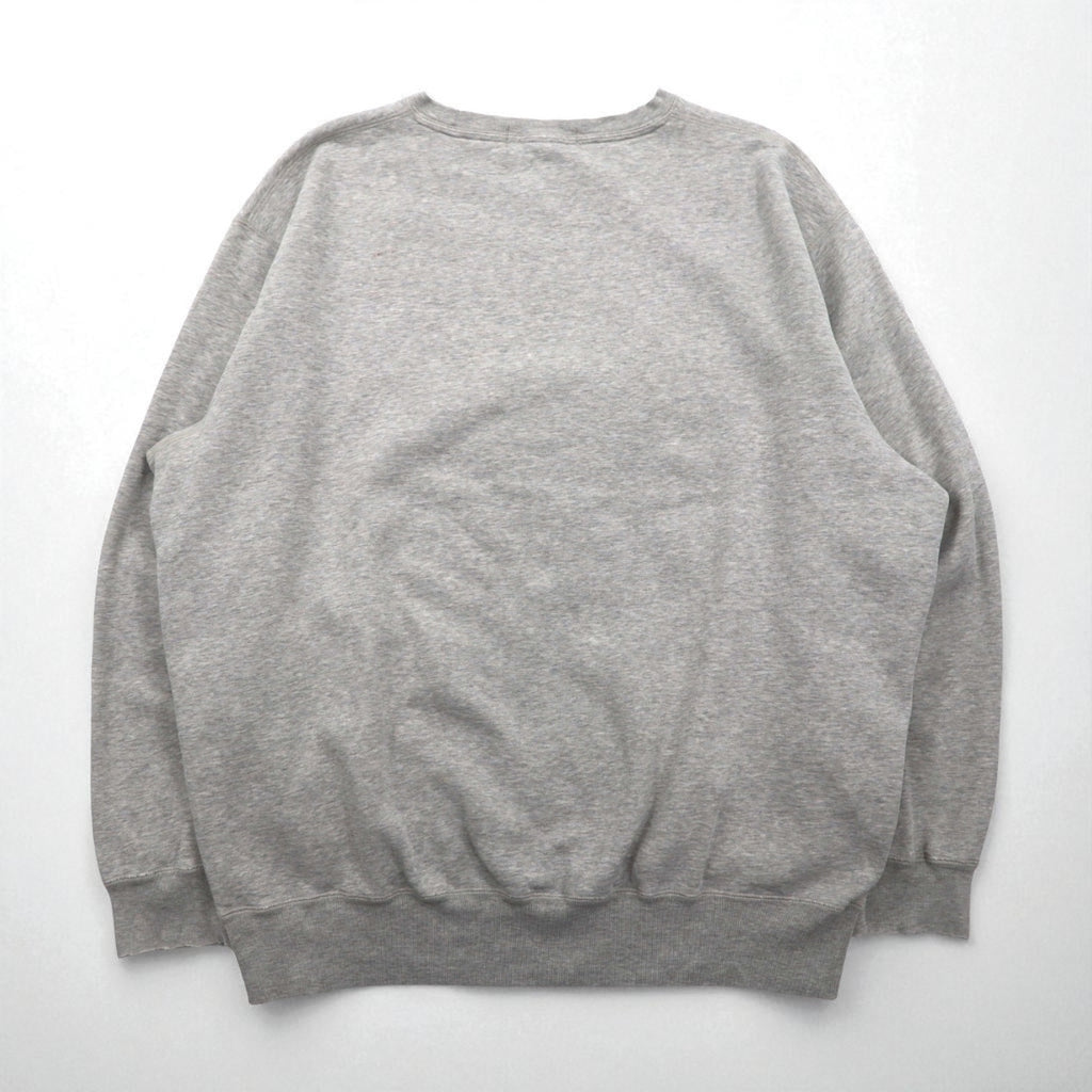 Polo by Ralph Lauren 90s Crew Neck Sweatshirt, XL, Gray Cotton with Small Pony Embroidery