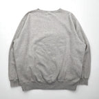 Polo by Ralph Lauren 90s Crew Neck Sweatshirt, XL, Gray Cotton with Small Pony Embroidery