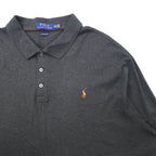 POLO RALPH LAUREN 長袖 ポロシャツ XXL カーキ コットン CLASSIC FIT スモールポニー刺繍 ビッグサイズ
