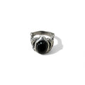 M's COLLECTION Onyx Stone Tribal Ring, Size 20, Silver