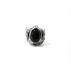M's COLLECTION Onyx Stone Tribal Ring, Size 20, Silver