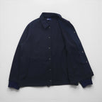 FRED PERRY ジャージー コーチジャケット M ネイビー ポリエステル ドローコード スナップボタン