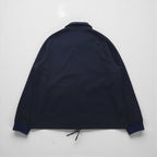 FRED PERRY ジャージー コーチジャケット M ネイビー ポリエステル ドローコード スナップボタン