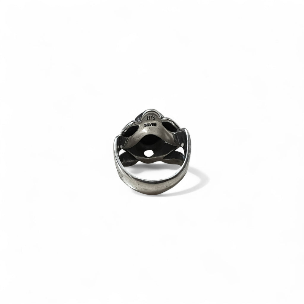 M's COLLECTION Onyx Stone Tribal Ring, Size 20, Silver