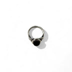 M's COLLECTION Onyx Stone Tribal Ring, Size 20, Silver