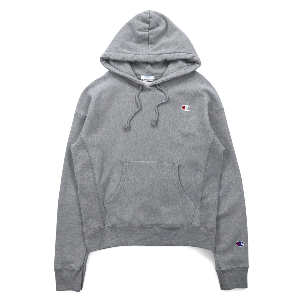 Champion Reverse Weave Pullover Hoodie L Gray Blue Single Tag Reprint Made in Honduras