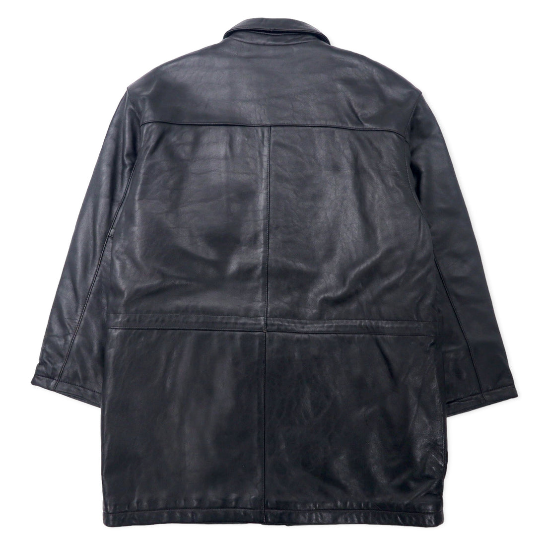 Sub Urban Lamb Leather Car Coat L Black Sheep Leather Quilted Liner