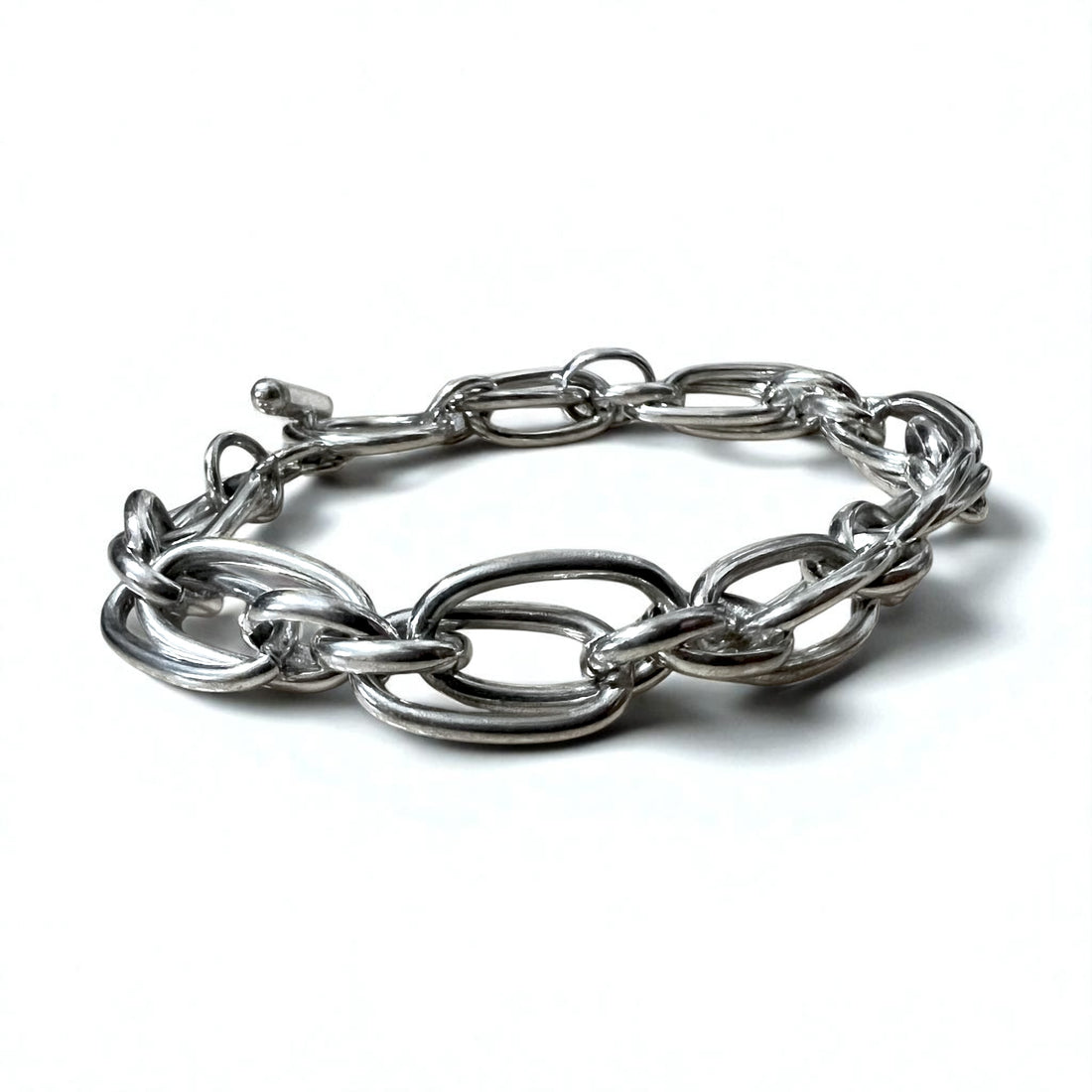 Vintage Silver Chain Bracelet トグル ダブルチェーン ブレスレット シルバー 925