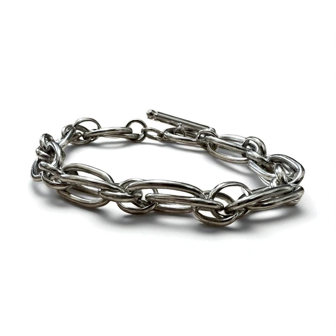 Vintage Silver Chain Bracelet トグル ダブルチェーン ブレスレット シルバー 925