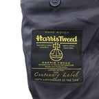 Harris Tweed Made in Scotland 2B Tailored Jacket, Leather, Large, Navy Wool, 100th Anniversary Limited Edition