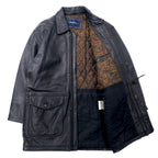 Sub Urban Lamb Leather Car Coat L Black Sheep Leather Quilted Liner