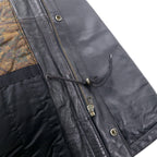 Sub Urban Lamb Leather Car Coat L Black Sheep Leather Quilted Liner