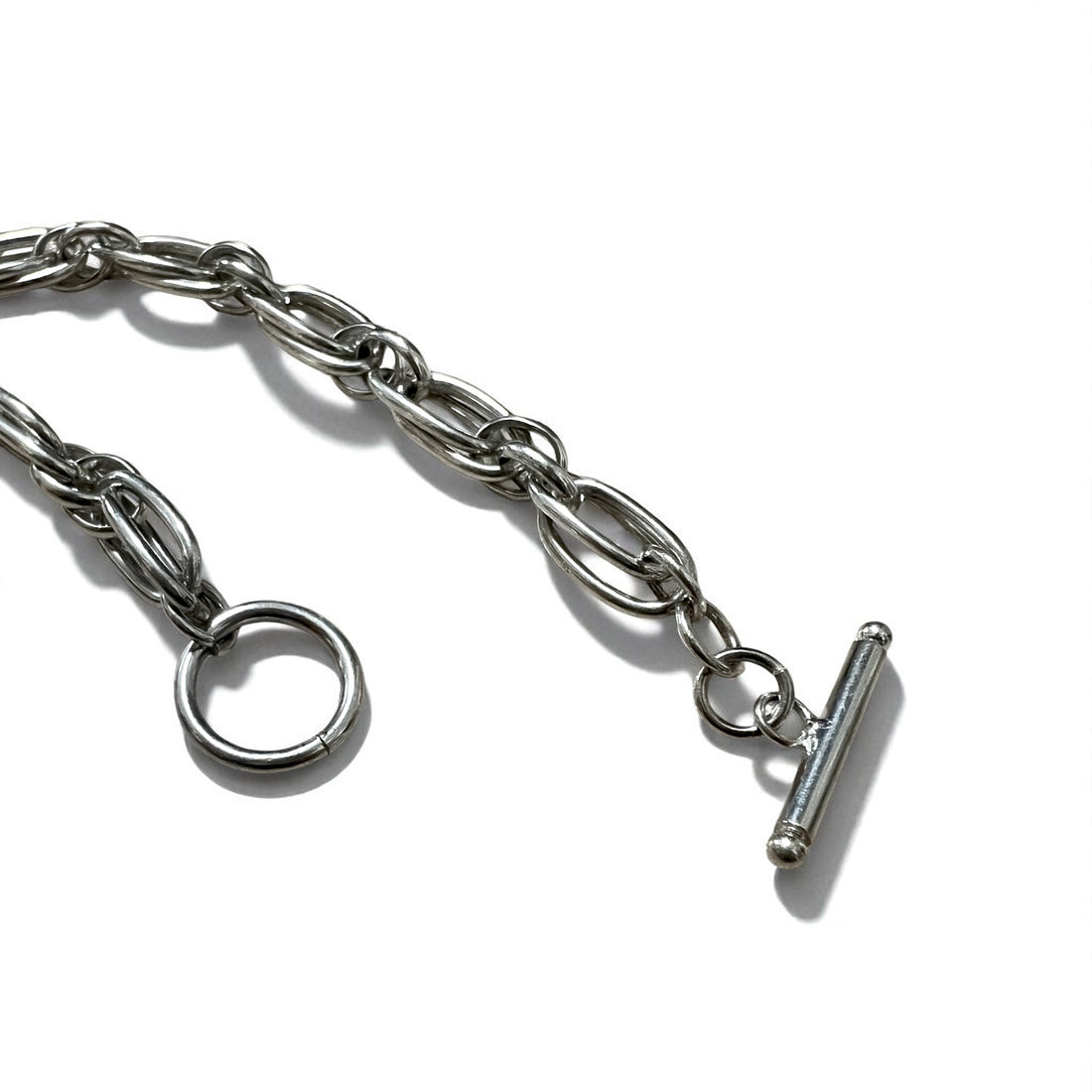 Vintage Silver Chain Bracelet トグル ダブルチェーン ブレスレット シルバー 925