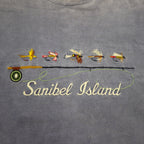 FRUIT OF THE LOOM 90年代 USA製 Tシャツ XL ブルー フィッシング Sanibel Island 刺繍