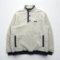 Patagonia Sheer Ring Half Button Pullover Fleece Jacket, Large, White, 26140