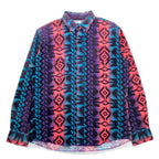 WRANGLER 90s Native American Button-Down Shirt, XL, Black, Purple, Cotton