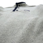 Patagonia Sheer Ring Half Button Pullover Fleece Jacket, Large, White, 26140