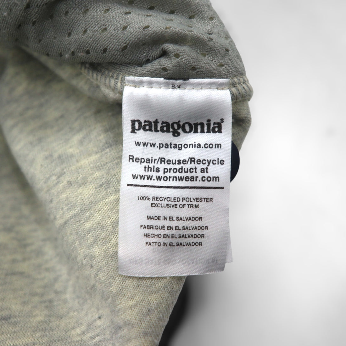 Patagonia Sheer Ring Half Button Pullover Fleece Jacket, Large, White, 26140