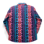 WRANGLER 90s Native American Button-Down Shirt, XL, Black, Purple, Cotton