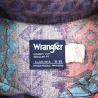 WRANGLER 90s Native American Button-Down Shirt, XL, Black, Purple, Cotton