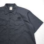 Dickies Short Sleeve Work Shirt, XL, Grey, Double Pocket, American Company, One Point Embroidery, GRAVELY