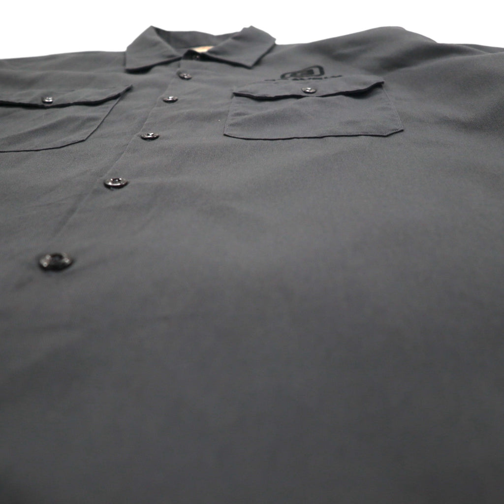 Dickies Short Sleeve Work Shirt, XL, Grey, Double Pocket, American Company, One Point Embroidery, GRAVELY