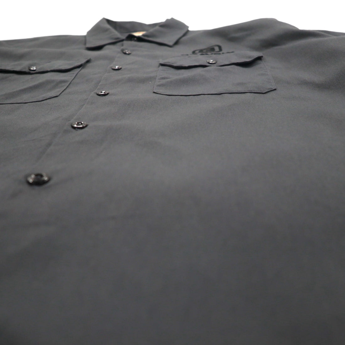 Dickies Short Sleeve Work Shirt, XL, Grey, Double Pocket, American Company, One Point Embroidery, GRAVELY