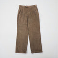 NAUTICA 90s 2-Tuck Wide Corduroy Chino Pants, Large, Brown Cotton, Pleated